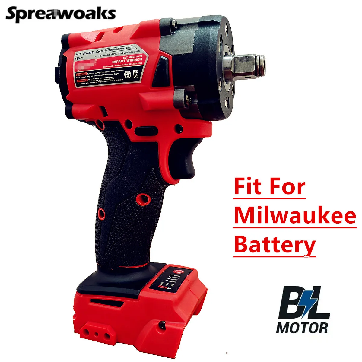 Brushless Impact Wrench, Cordless Driver, Reparação Automóvel, Chave de Fenda Elétrica, Ferramentas Elétricas para Milwaukee 18V Bateria, 4