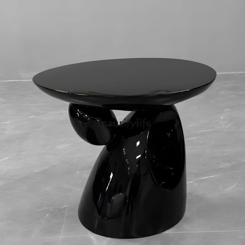 

Modern creative stone to run small coffee table living room sofa next to a few movable