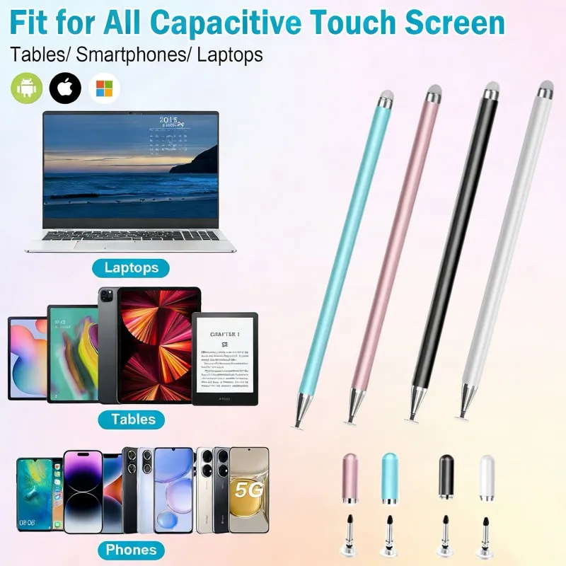 

Универсальный стилус 2-в-1 для планшетов, мобильных телефонов Android и iOS, iPad, аксессуары, сенсорная ручка для емкостных экранов, для рисования на планшете