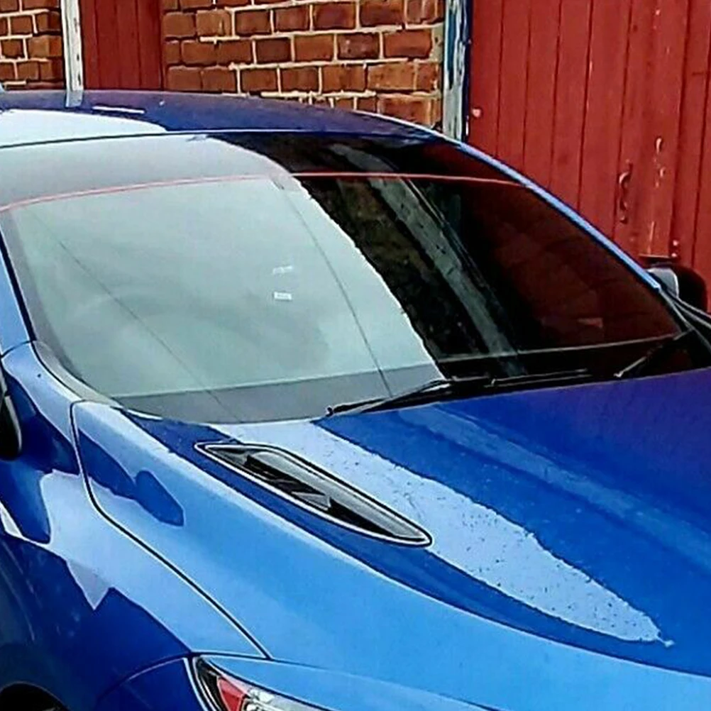 

Car Hood Decoration Engine Cover Vents Sticker Easy Install Black Side Outlet Bonnet Accessories Exhaust Head Car Stylish