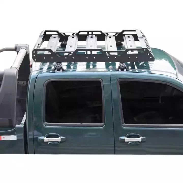 

Heavy-Duty Steel Alloy Roof Luggage Carrier - Fit F150 & HILUX 4x4 Pickup Truck - Weatherproof Roof Rack for Overland Gear