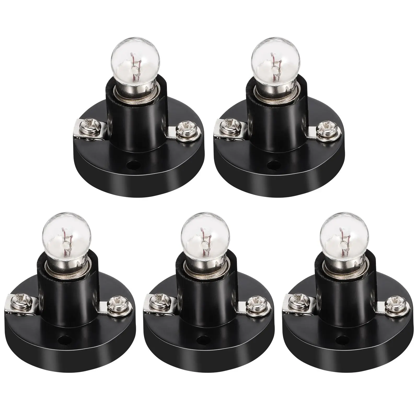 

5pcs Screw Lamp Holder BaseBulbs Physics Lab Teaching Mini Plastic Experimental Holders Electronics Science Kit