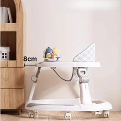 Baby Foldable Walker, Infant O-Leg Prevention Walker, Multi-Function Children's Walker, Stable Anti-Tipping Walking Aid