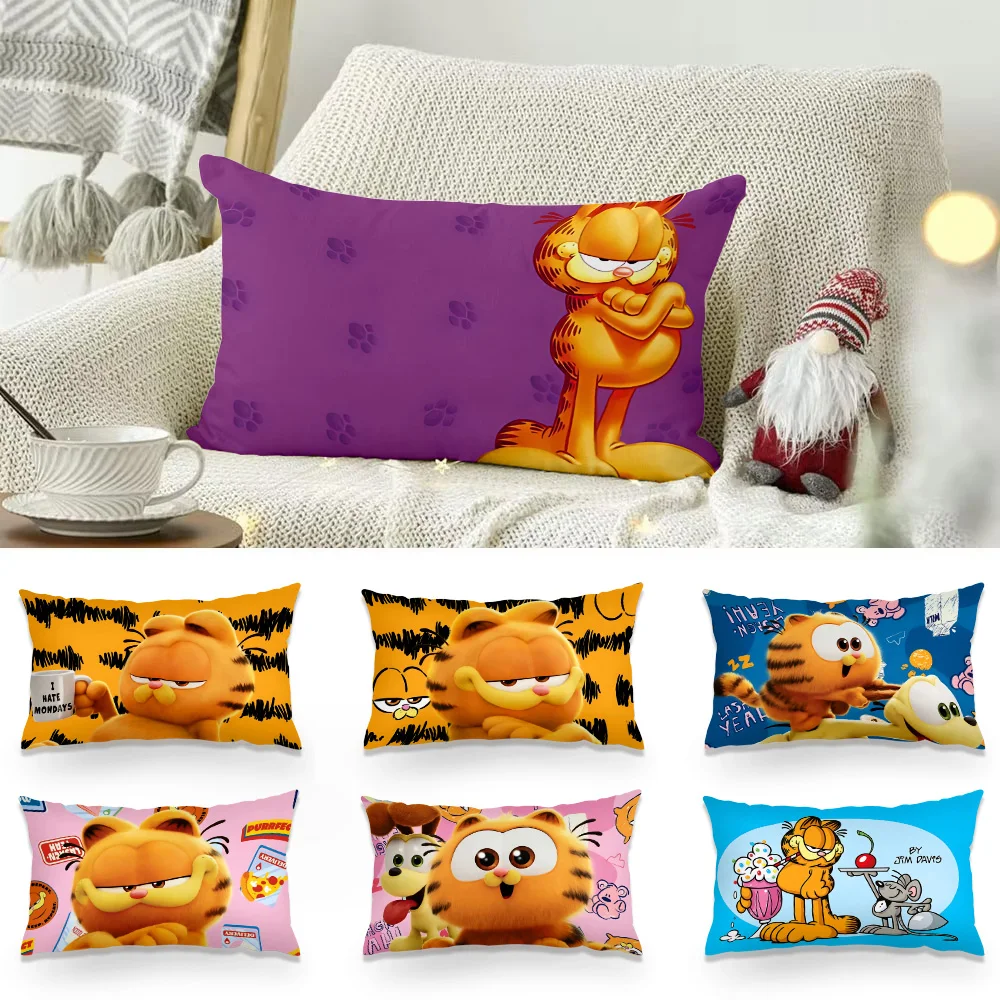 Cute C-Garfields C-Cats Double-sided Printing Rectangle Pillow Case Bedside Pillowcase Sofa Cushion Cover Room Home Decoration