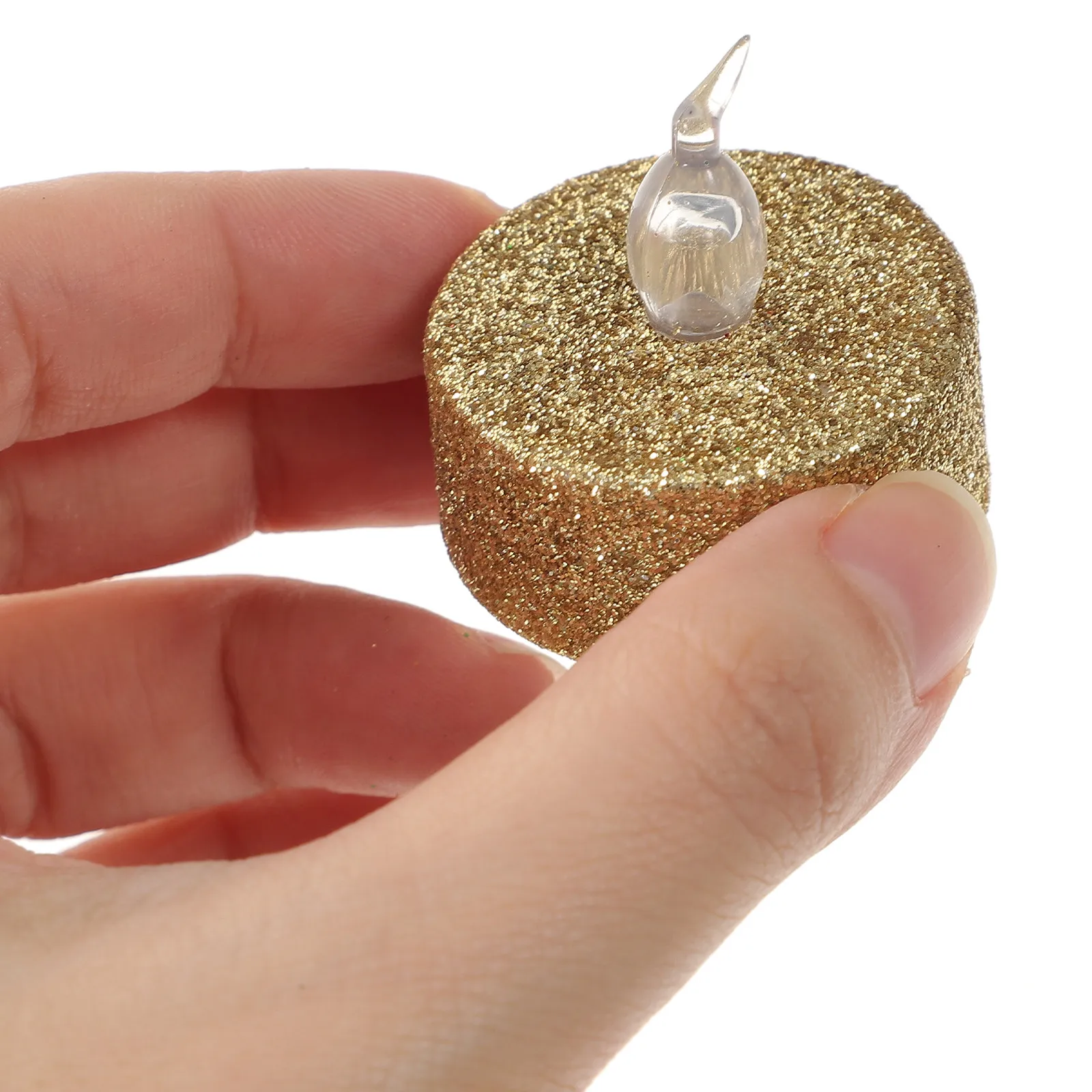 12個のledライト点滅炎なし電池式装飾ランプ、パーティー、結婚式、家の装飾用