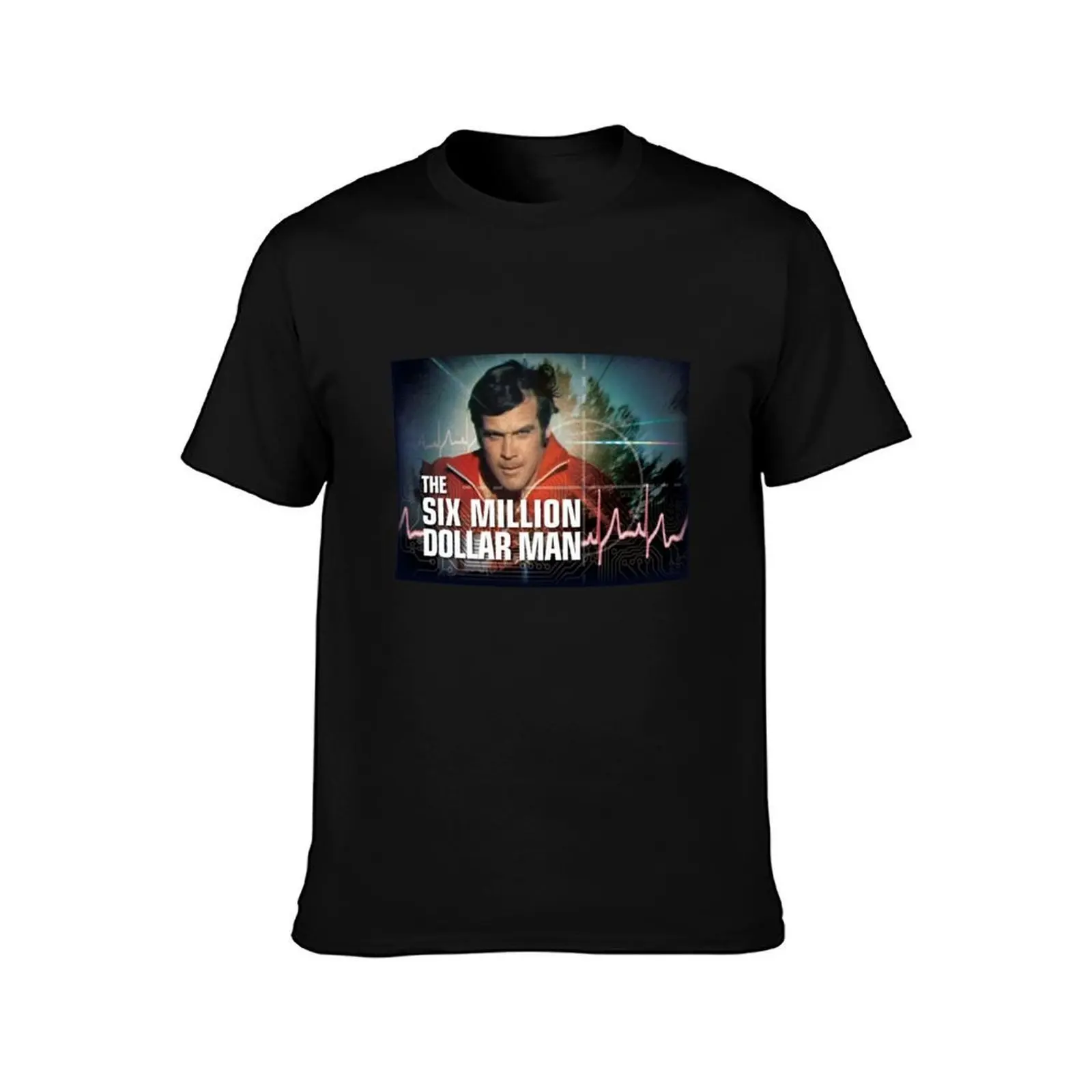 The Six million Dollar Man T-Shirt, Summer Casual Cotton Tee, Oversized Streetwear Tops, Vintage Graphic Print, Unisex Men Women