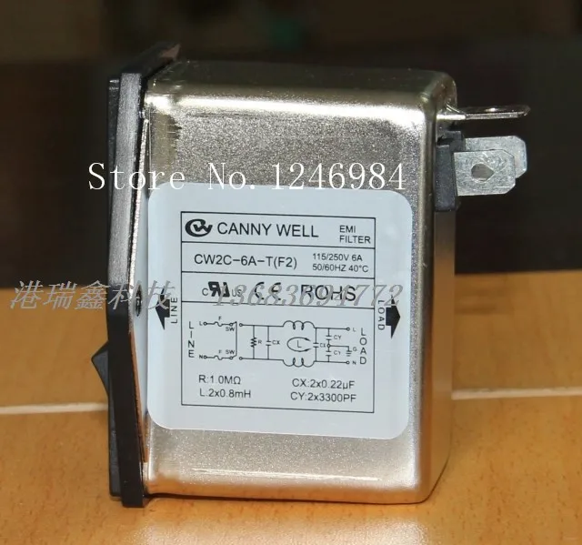 [SA]AC power outlet CANNY WELL triple double seat belt switch power supply filter CW2C-06A-T--5pcs/lot