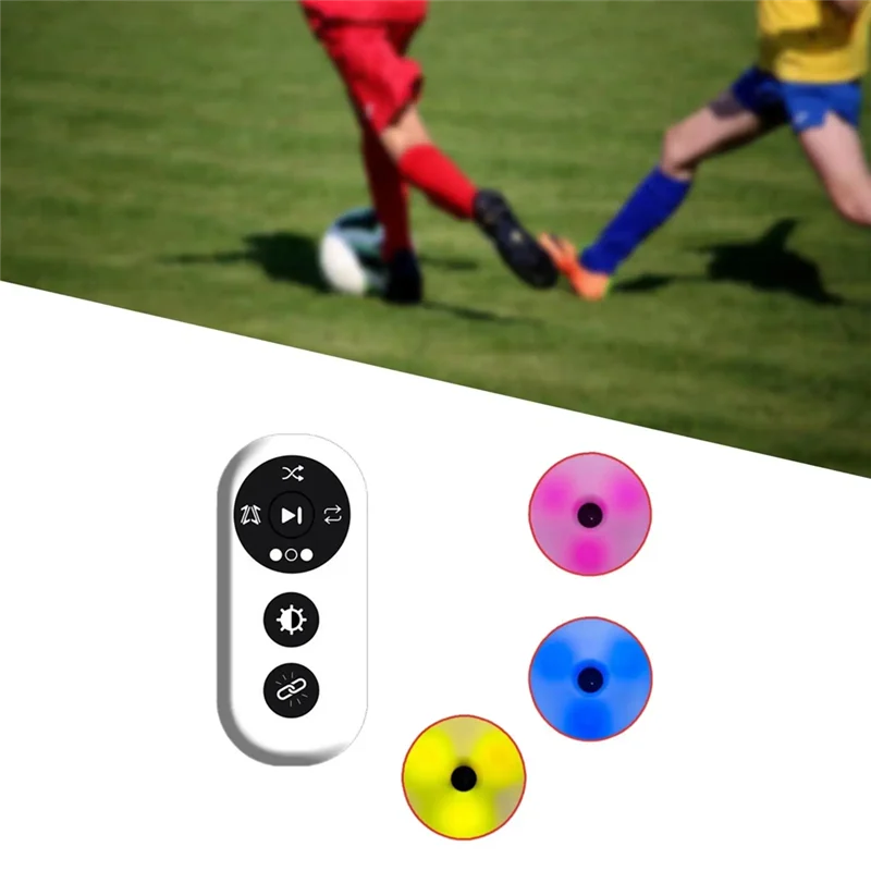 YHOLI-4Pcs أضواء التدريب رد الفعل اختبار أجيليتي استجابة المعدات المحمولة أجيليتي لوازم التدريب لكرة السلة كرة القدم