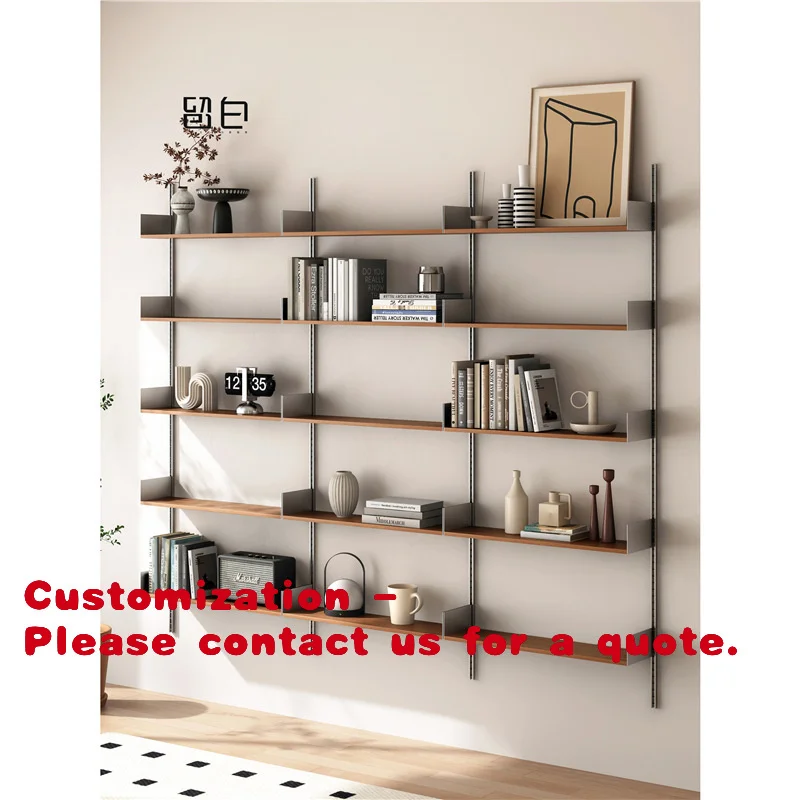 

Customize.Vintage Wall Shelfvitsoe606Track Bookshelf Solid Wood Wall-Mounted Display Rack Adjustable Single-Shelf