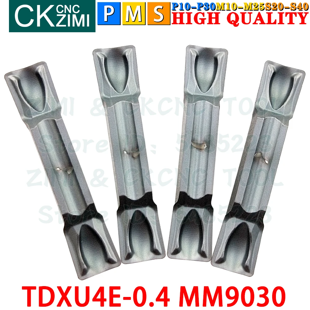 TDXU4E-0.4 MM9030 TDXU4E 0.4 Carbide Inserts Cutting Grooving Inserts Tools TDXU CNC Parting Metal Lathe Milling Turning Tools