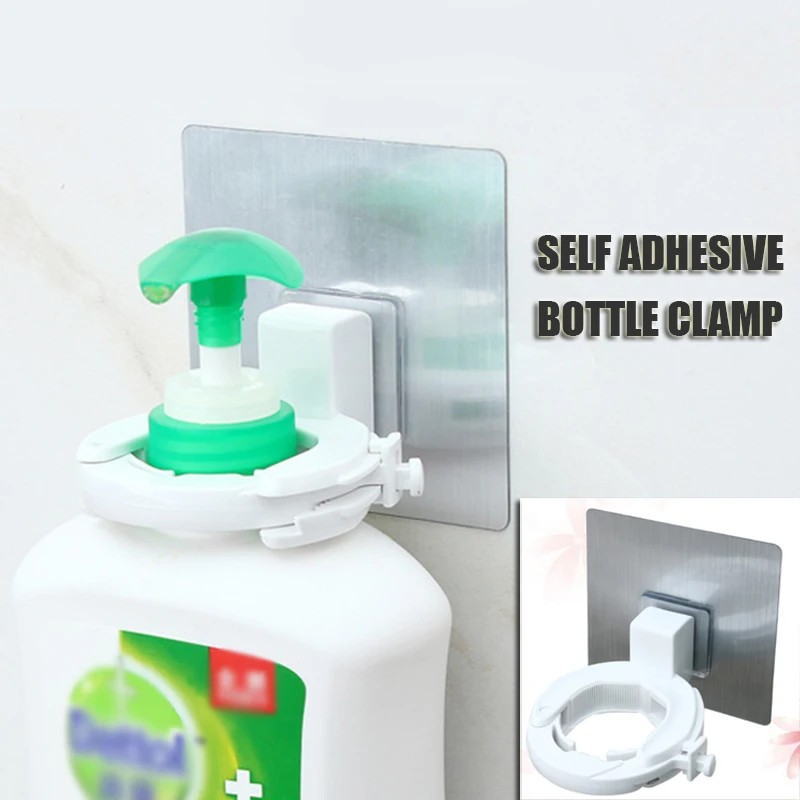 

Hand Sanitizer Bottle Mouth Clip Shower Gel Dispenser Soap Holder Hook Lotion Bracket Bath Liquid Container Mount Cap Practical