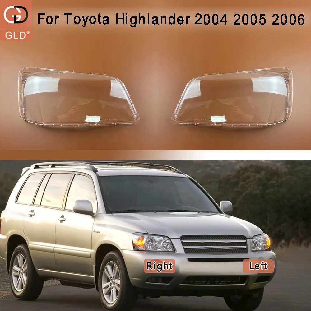 

Для Toyota Highlander 2004-2006: Прозрачный плафон фары, крышка фары, корпус фары, замена оригинальной линзы из плексигласа
