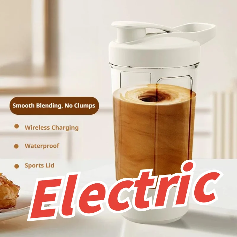 Tragbarer elektrischer Selbstmisch-Kaffeebecher für Protein-Shakes, Mahlzeitenersatz-Shakes, elektrischer Kaffeebecher, selbstmischender Shaker-Becher