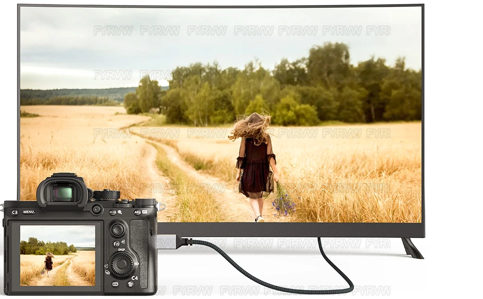 Mini HDMI-kompatibel Kabel Bidirektionale 4K 60Hz Für Hero Raspberry Pi Camcorder HDTV Projektor Kamera Mini HDMI-kompatibel Kabel – Detail 3