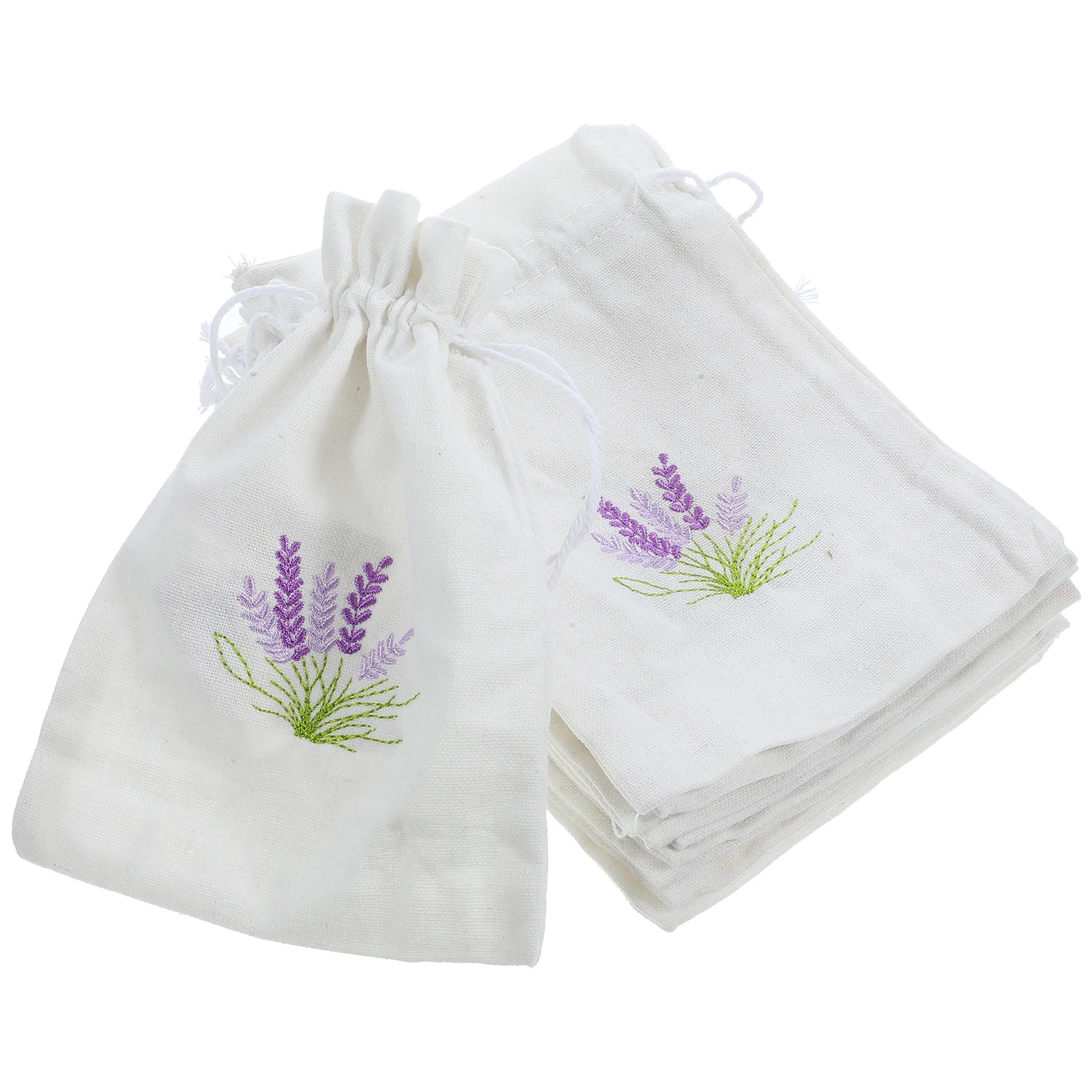 10 Pcs Lavender Sachet Bag Empty Cotton Drawstring Pouches for Flowers Jewelry Travel Home Use Gift Packaging Boxes