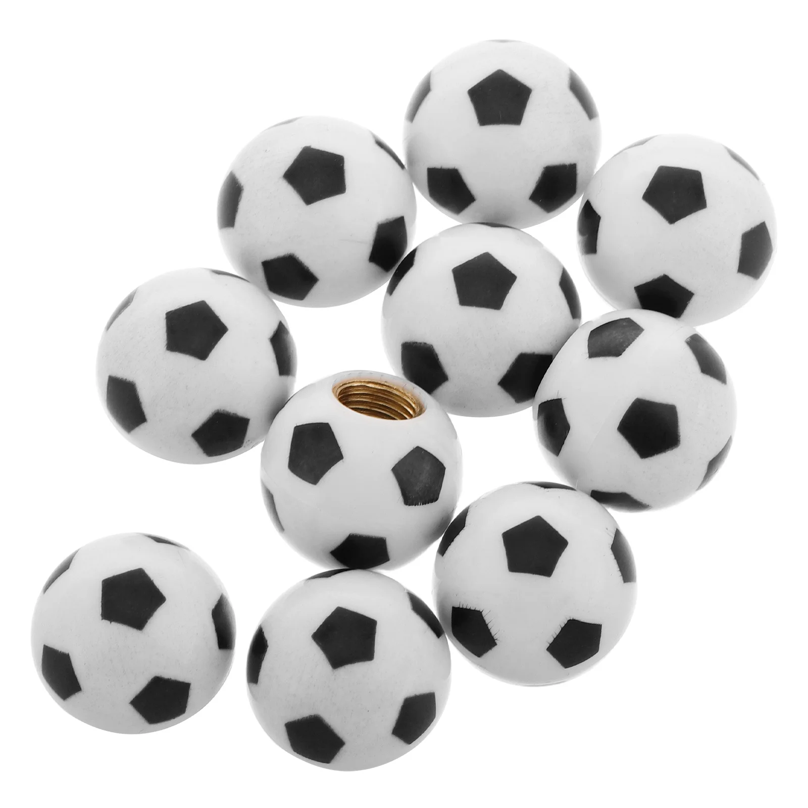 

10Pcs Tire Valve Stem Caps Double-Sided Soccer Pattern ABS Copper Core Auto Car Motorcycle Bicycle Valve Covers