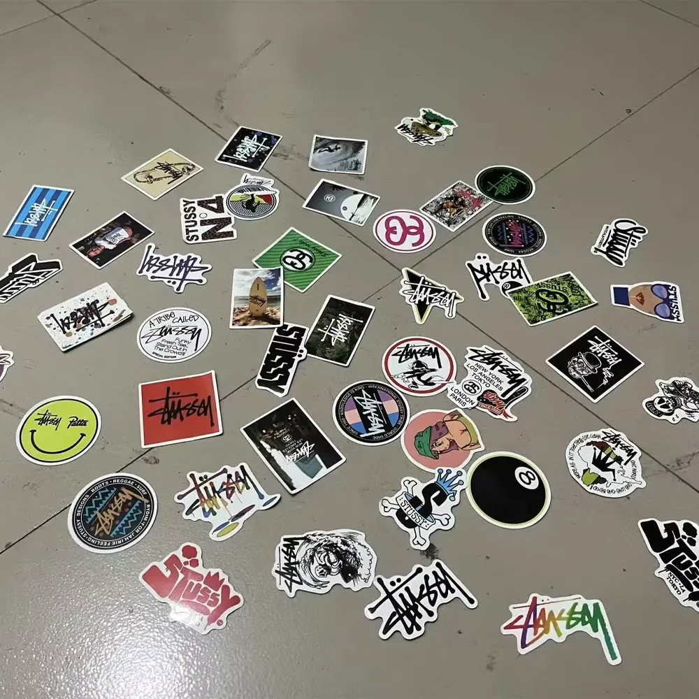 34/50pcs various trendy and cool waterproof skateboard car stickers