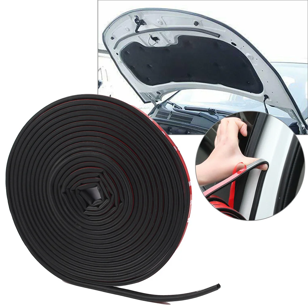 26FT 8M em forma de B guarnição preta tira de borracha automática universal vedação de borda da porta do carro oco weatherstrip