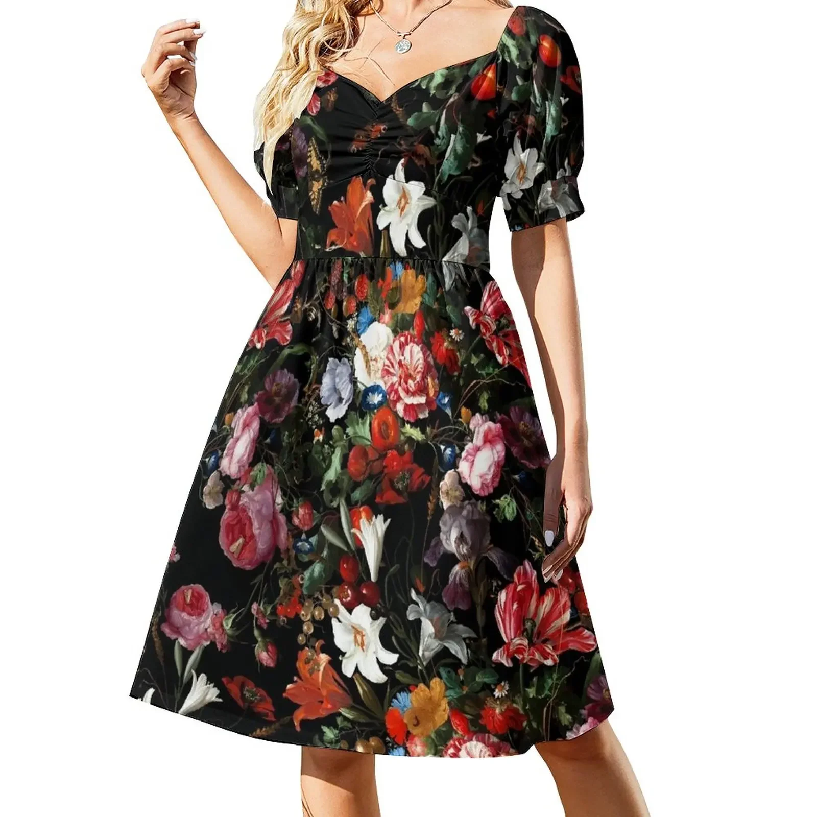 

Dark Garden IV Short-Sleeved Dress women's summer clothing 2025 women clothing 2025 new arrivals