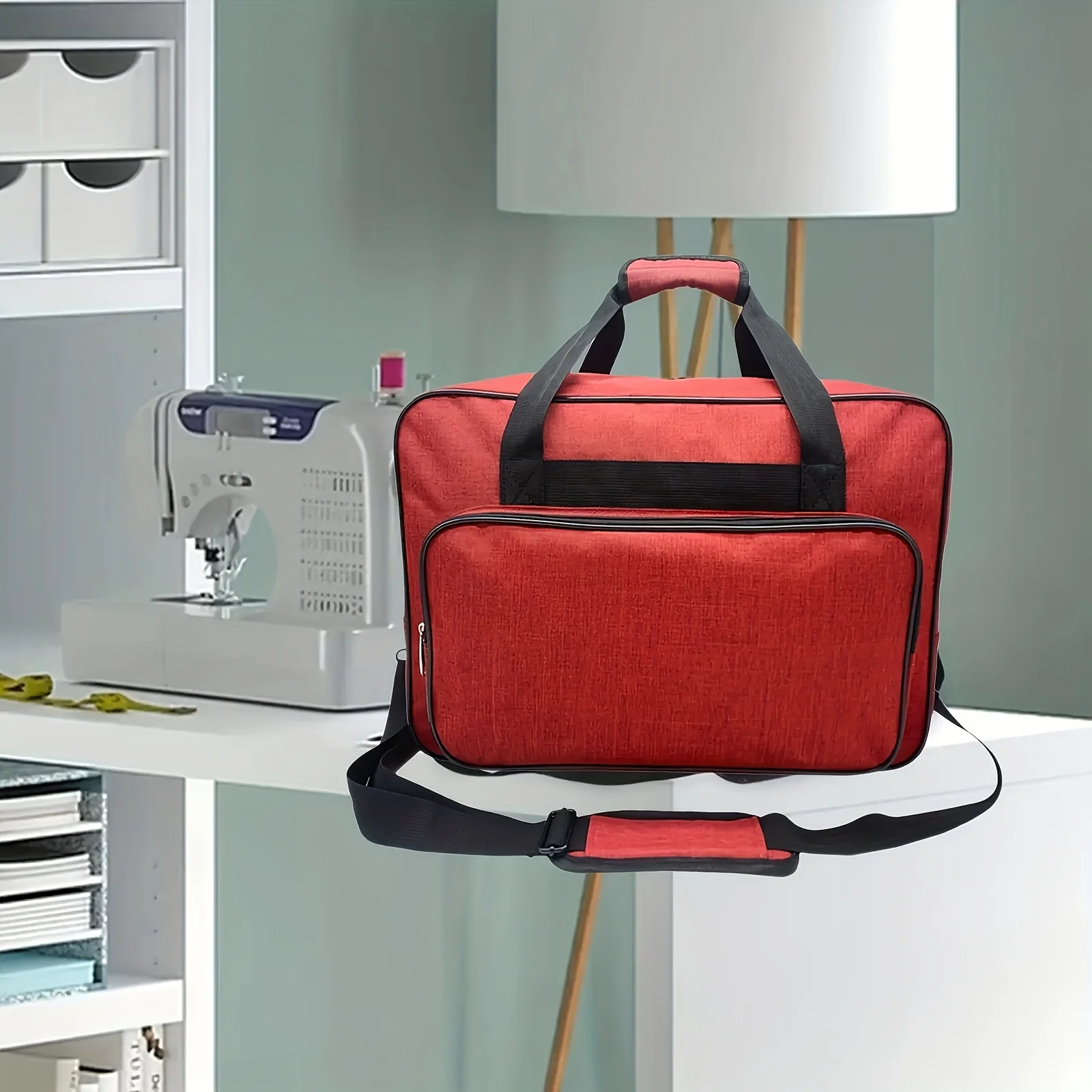 Sewing Machine Carrying Case,Travel bag Universal Tote Bag Fits Most Standard Singer, Brother, Janome, Ripper