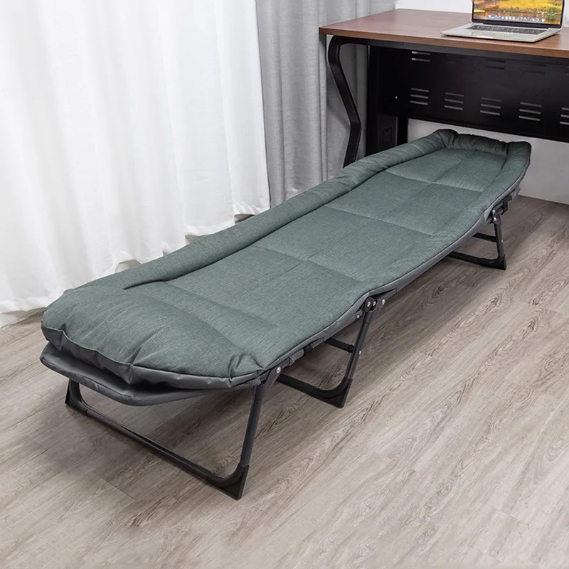 Cama plegable de tela Oxford de 200x62x32cm, cama reclinable de doble capa reforzada para siesta de oficina, cama simple para acompañante, novedad de 2022