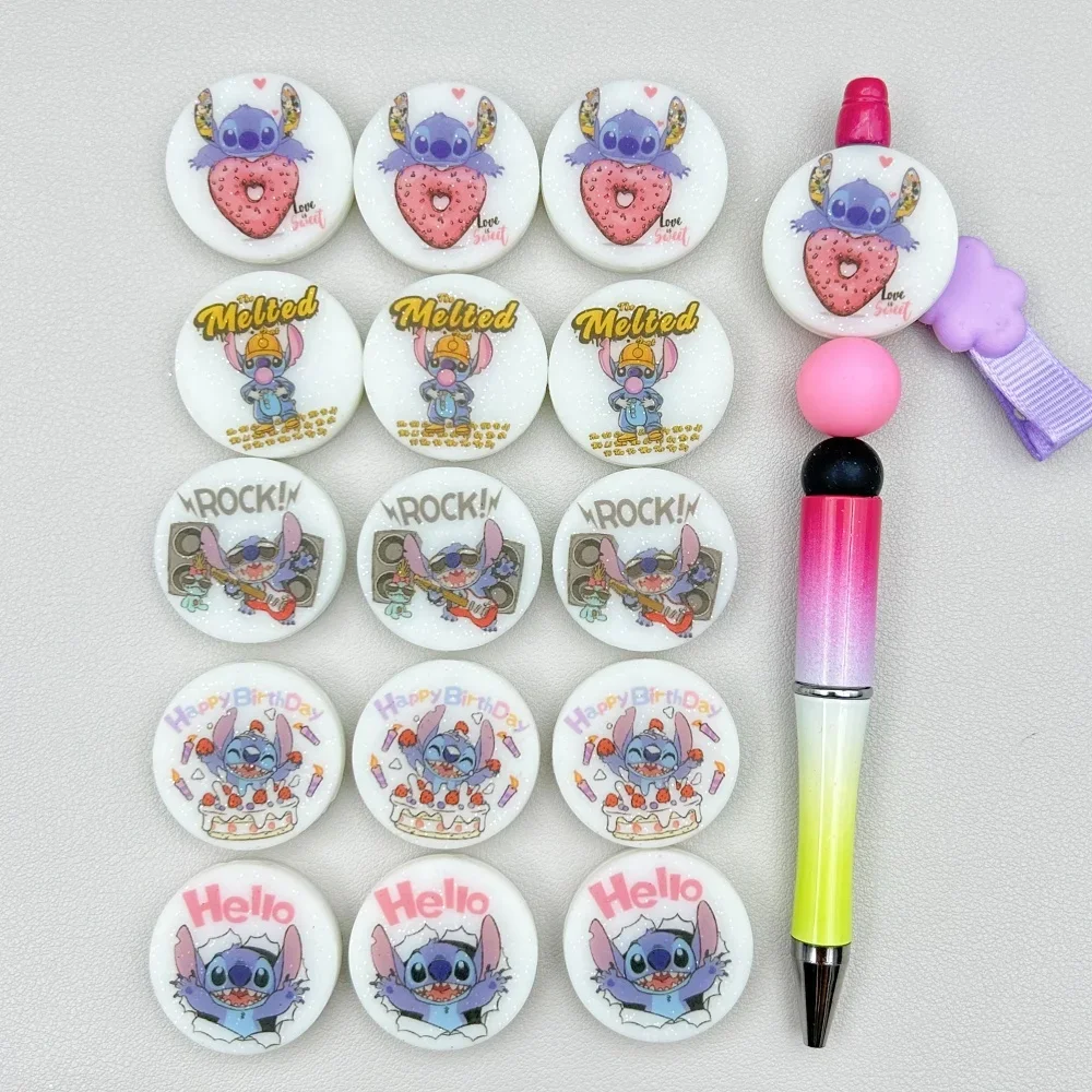 10PC DIY Cartoon Mini Silicone Luminous Beads Nipple Chain Bead Pen Bead Jewelry Accessories Focal Bead Food Grade Silicon Toys