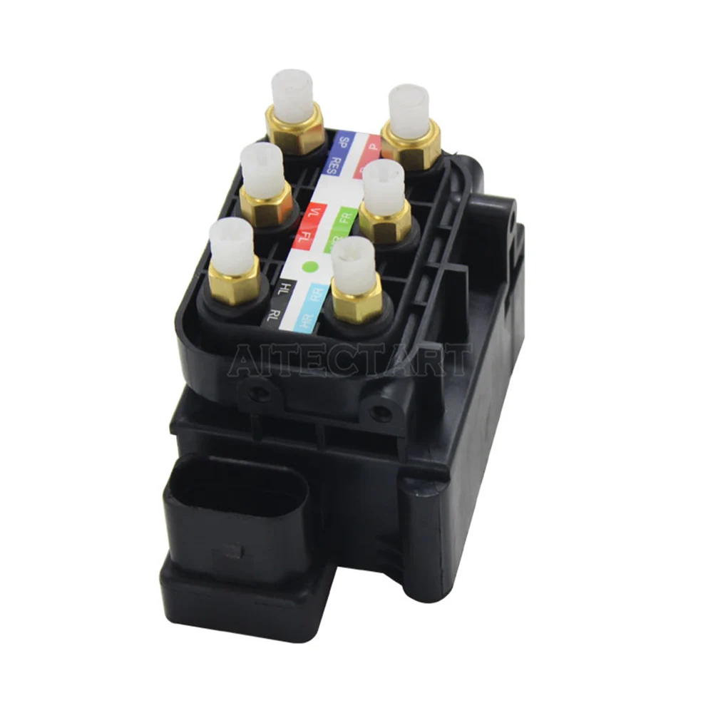 1x Solenoid Valve Block For Audi A6 C5 C6 A8 D3 4E Bentley VW Air Suspension Compressor Pump Car Accessories