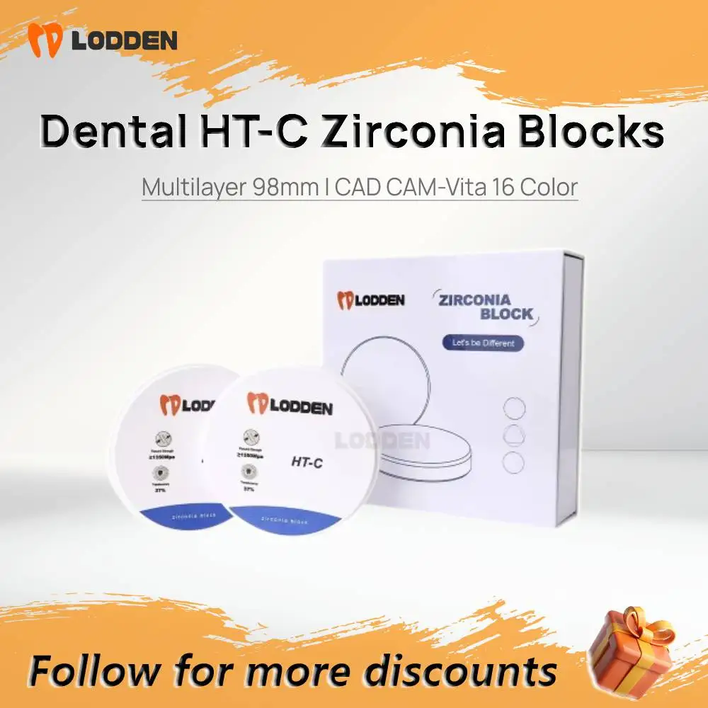 

Lodden 98 мм HT циркониевый блок цвета циркониевый диск для CAM CDM 37% прозрачность 1350 высокопрочный стоматологический материал