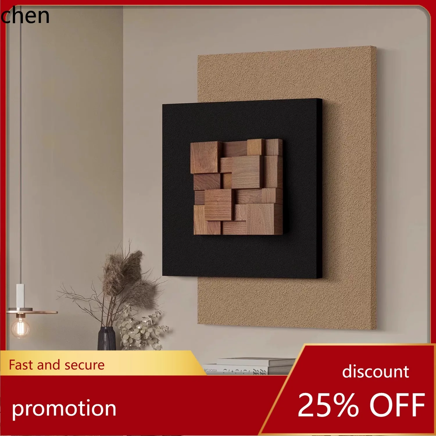 H1 wabi-sabi style entrance decoration hanging painting living room covering hanging painting handmade sandstone