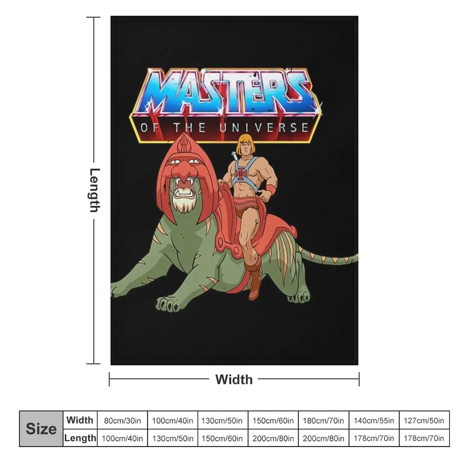 He-Man and Battle Cat Throw Blanket cosplay anime for babies Blankets