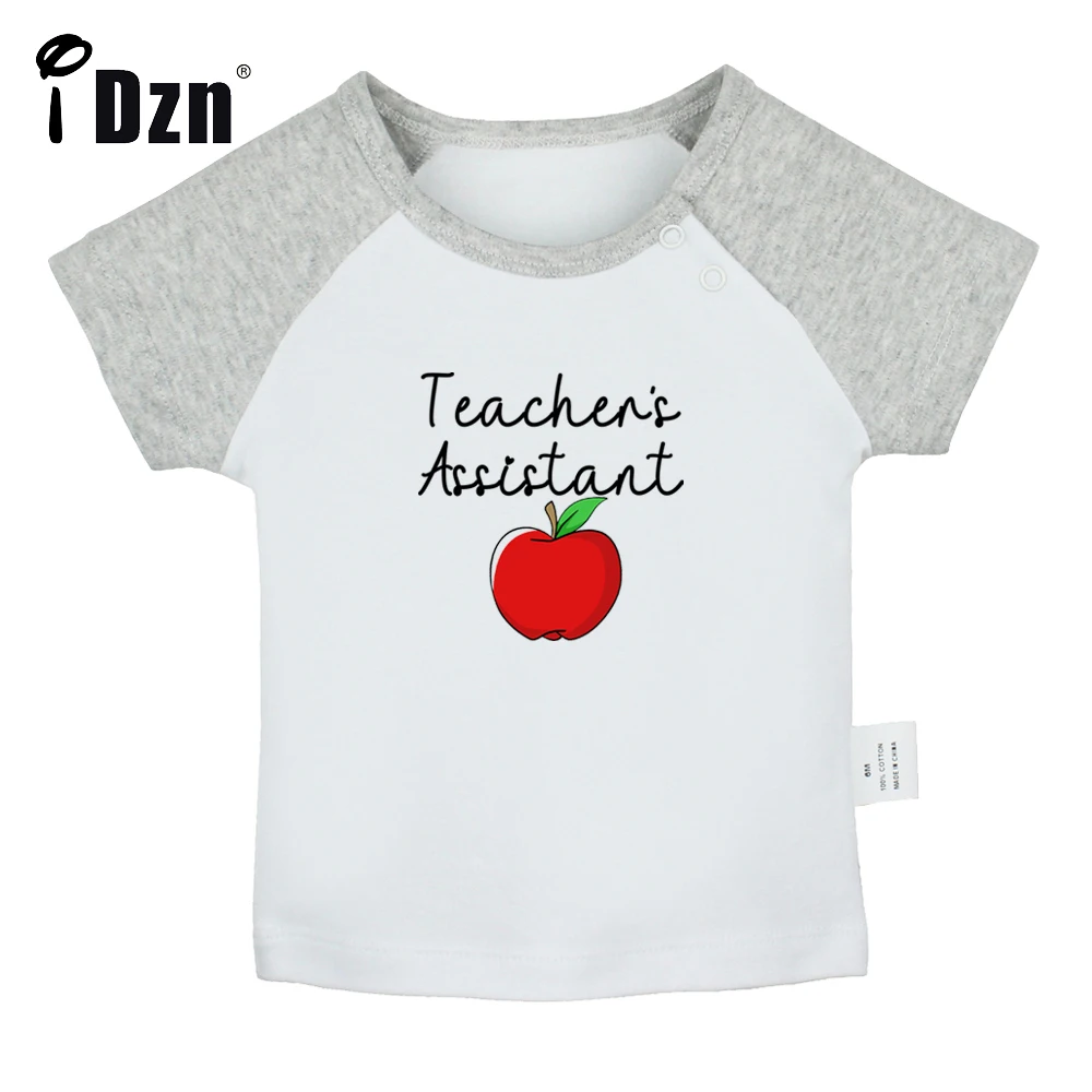 

Teacher's Assistant & Tater Tot Funny Printed Tees Cute Baby Boys T shirt Baby Girls Short Sleeves T-shirts Infant Tops Clothes