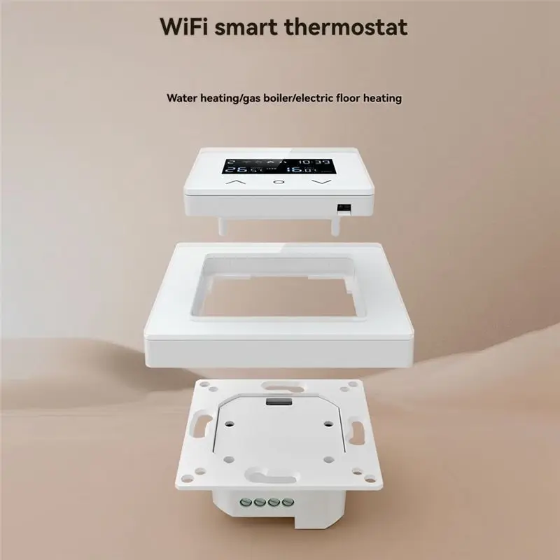DT17 Smart Thermostat, Tuya WiFi Thermostat Wall-Mounted Boiler 3A, APP/Voice Control, Weekly Programmable, LCD Display, for