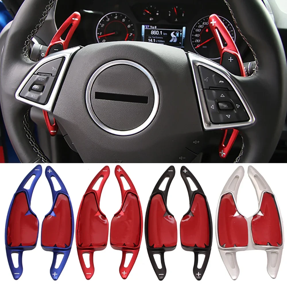 Shift Paddles For Chevrolet Camaro MK6 ZL1 LT1 Chevy RS SS 2016 2018 Convertible Car Steering Wheel Shifter DSG Extender Sticker