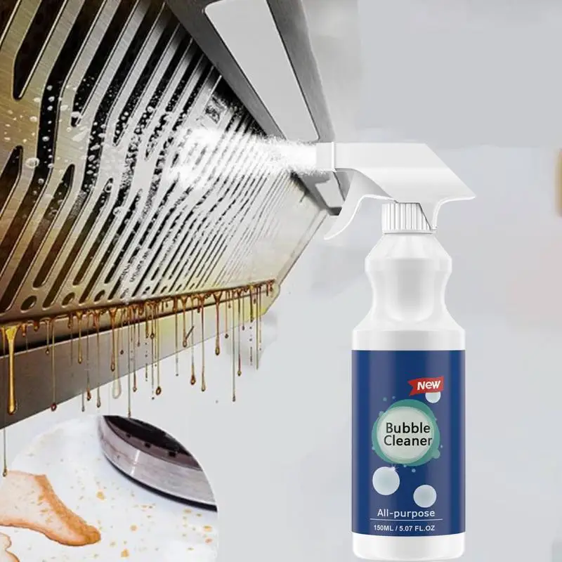 Bubble Cleaner 150ml Kitchen Degreaser Bubble Cleaner Multipurpose Cooker Oil Stain Remover All-Purpose Kitchen Appliance