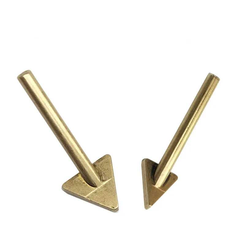 Cabezal de alisado de cobre Triangular para reparación de plástico, cabezal de pistola para soldar de cuero para Kit de soldadura de plástico de 60 vatios, 16mm/20mm, 2 uds.