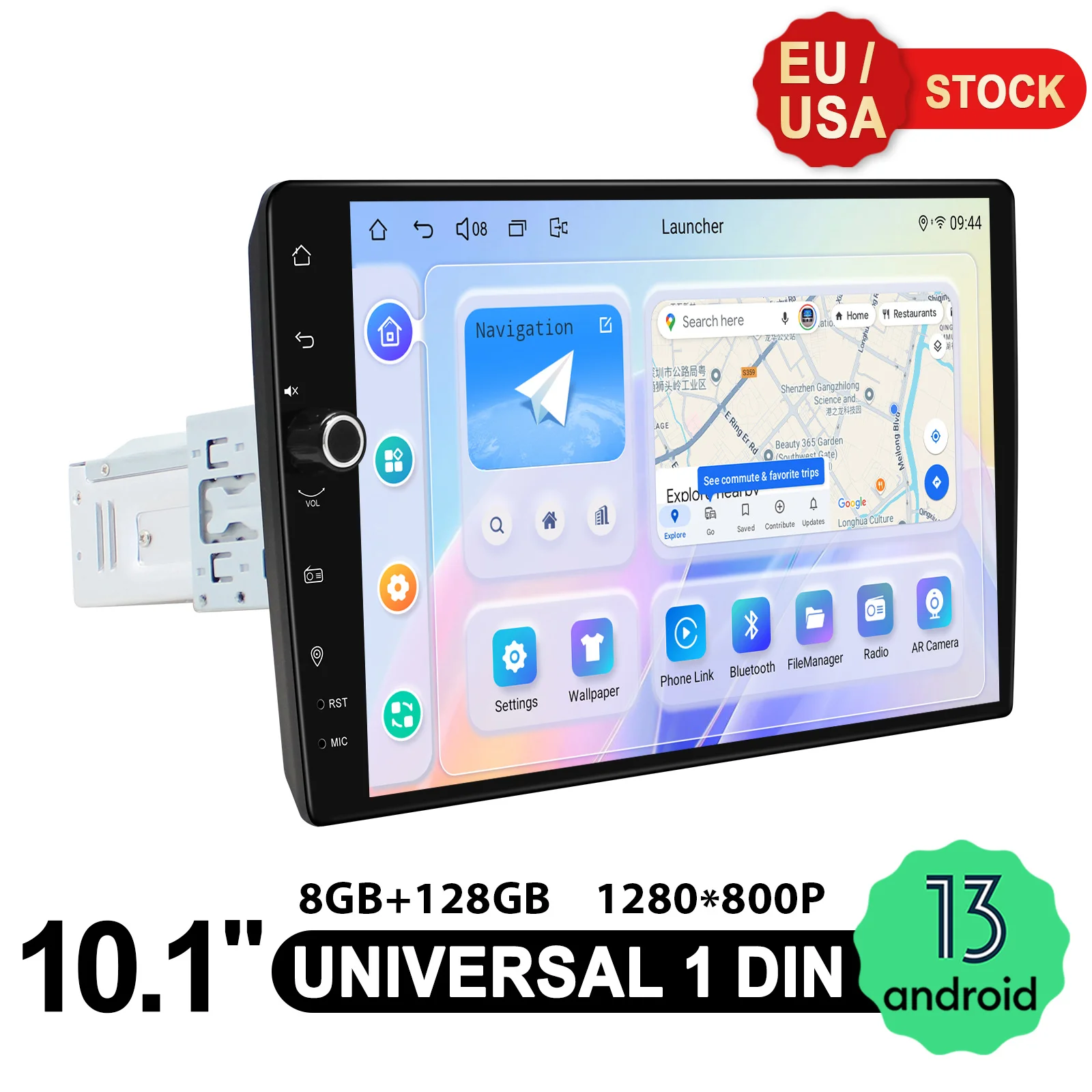 Upgraded 10.1 Inch Android Car Radio Stereo Support Apple CarPlay Android Auto Wireless 8GB RAM EU/US Stock Ready to Ship