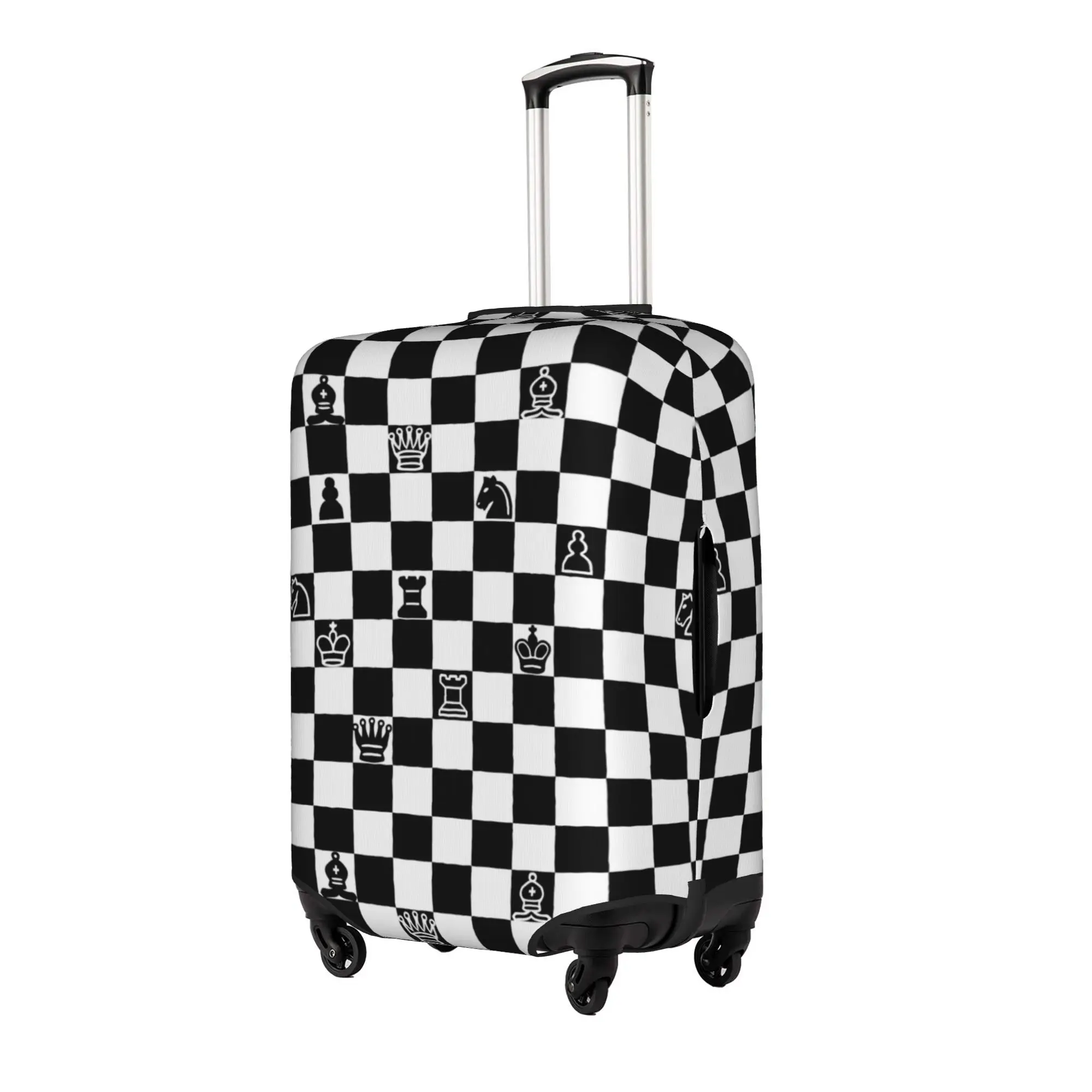 Chess Lover Luggage Cover Protector Funny Chessboard Game Travel Suitcase Protective Cover for 18-32 Inch