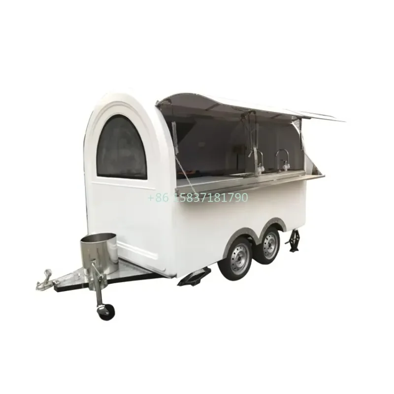 Cheep Electric Food Truck Trailer Dining Car Mobile Breakfast Food Cart Coffee Kiosk Moving Food Truck Trailer Machine for Sale