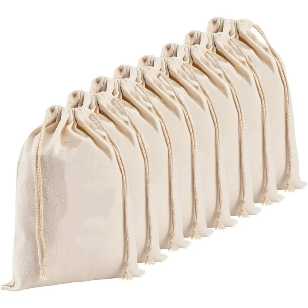 

New Year Christmas Tree Sublimation Blank Linen Drawstring Gift Bag Heat Transfer Print Hanging Money Bags for Festive Giving