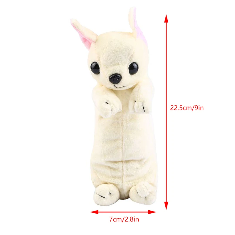 Cartoon Plush Pencil Case Kawaii Plush Dog Puppy School Office Supplies Pencil Bags For Kids Stationery Pencil Box