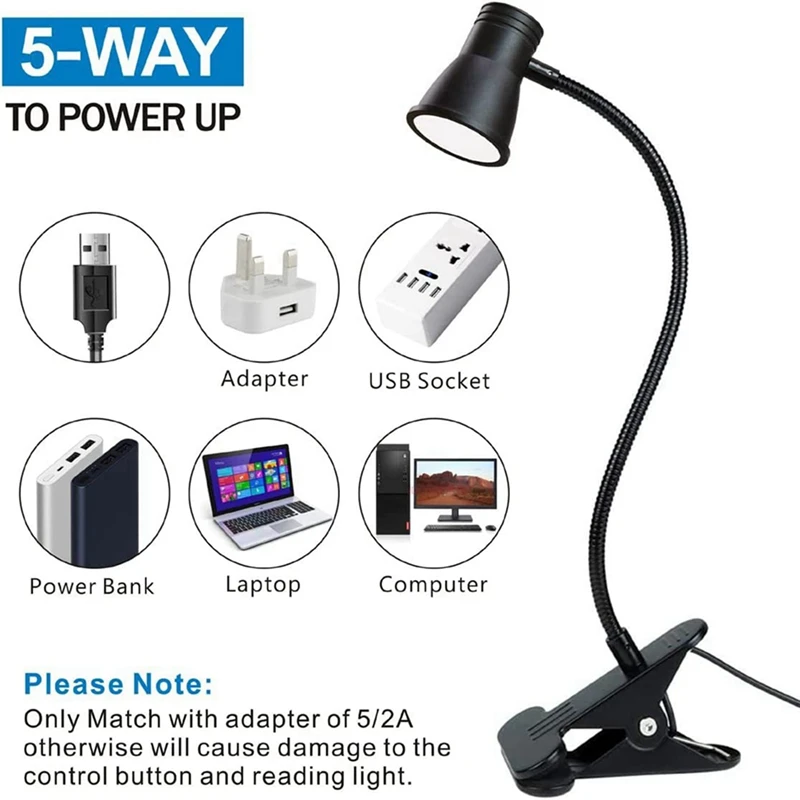 Speaker-Style Clip-On Book Light LED Eye Protection Reading Light USB Rechargeable Night Light With 3 Color Temperatures