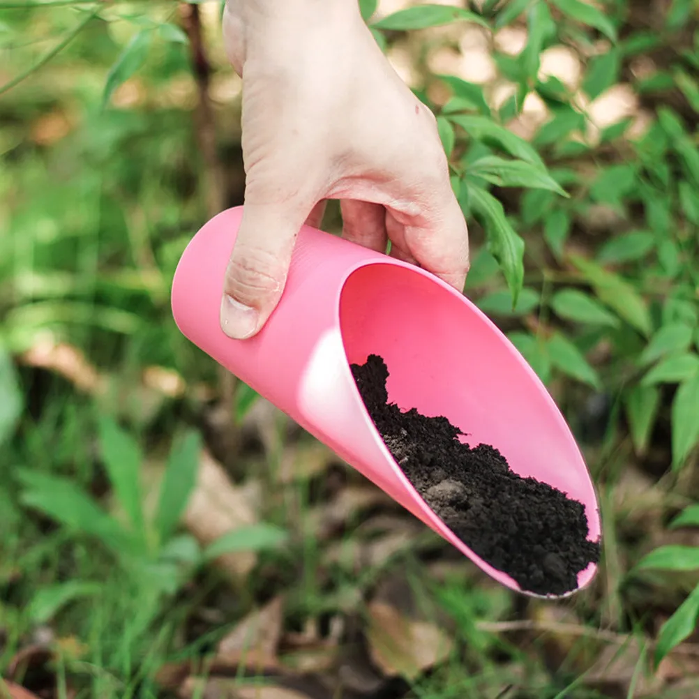 

5Pcs Heavy-Duty Garden Soil Scoop Set Ergonomic Plastic Shovel for Succulents Bonsai Potting Transplanting Small Soil Digging