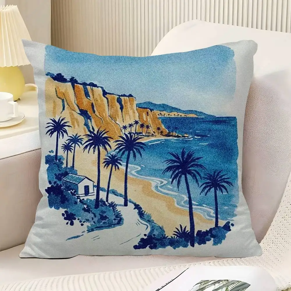 Fashion Scenery Throw Pillow Cover Neutral Decor Cushion Cover Soft Sofa Couch Bed Home Decor Pillow Case