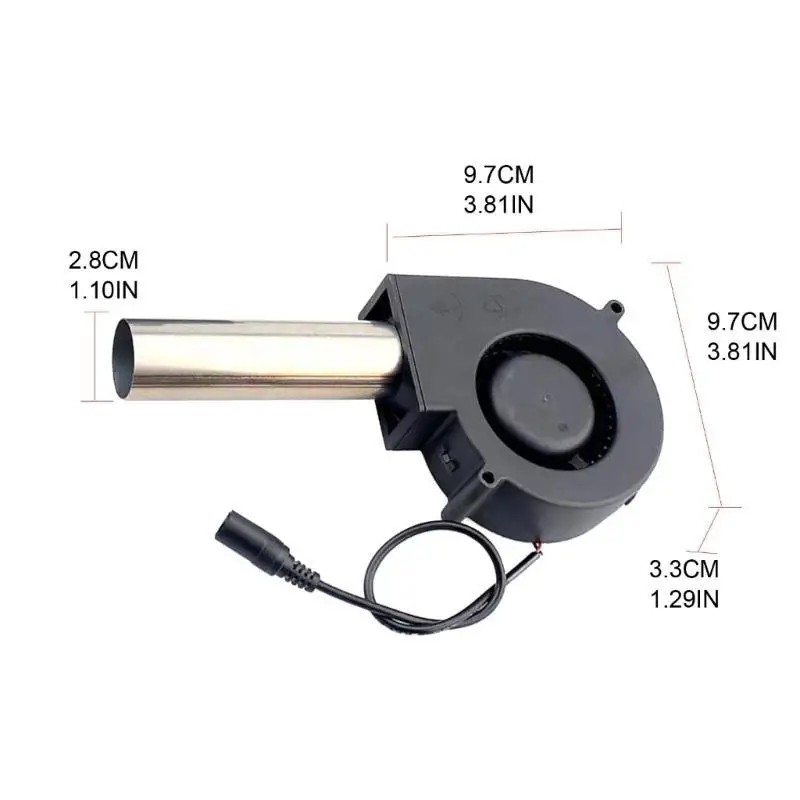 652F شواء مروحة صغيرة محمولة منفاخ الهواء مع منفذ تجميع الهواء منفاخ الطبخ الولايات المتحدة / الاتحاد الأوروبي