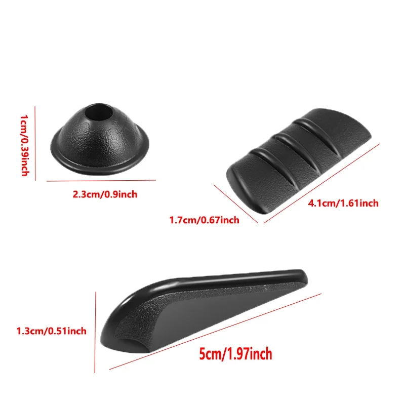 10Pcs 3R Windshield Deflector Trim Anti-Collision Stickers Reduce Wind Noise Exterior Decor Part