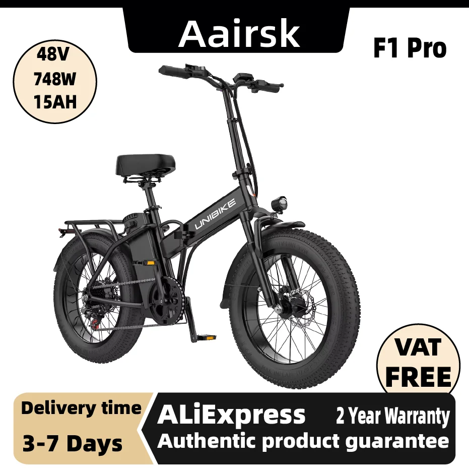

Aairsk F1 Pro Adult E-bike 20 Inch Tire Women's Electric Bicycle 748W Motor Ebike 48V15Ah Battery Electric Bike