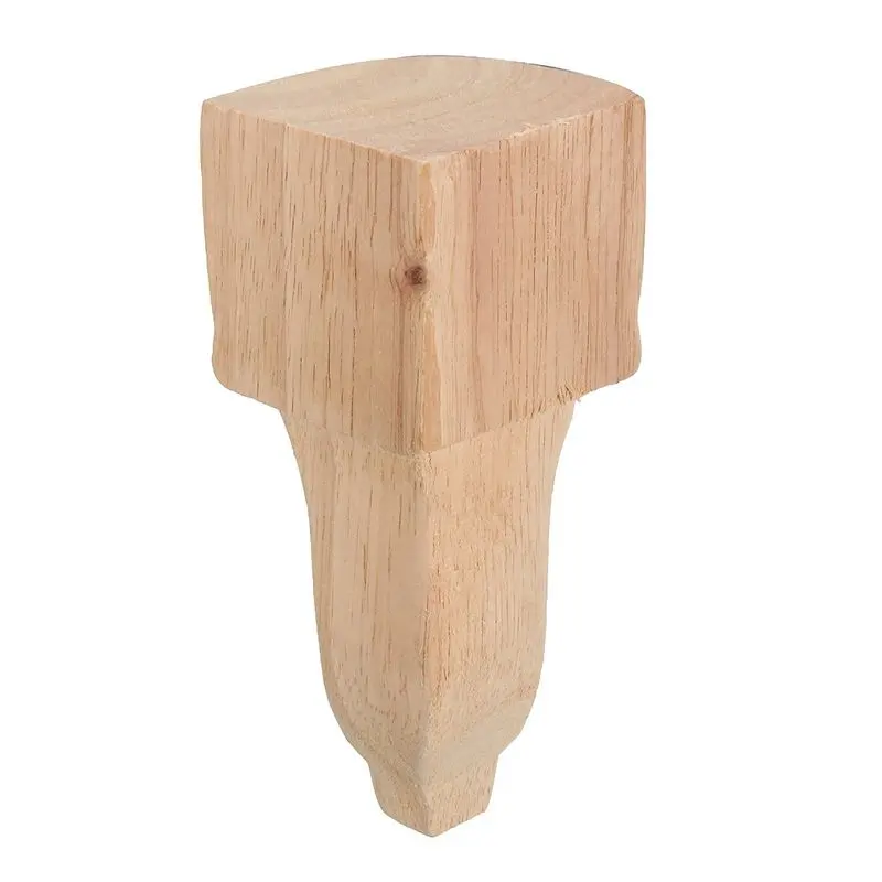 

KYCOR-6 Pcs Decorations: 2 Pcs 20X5cm Wood Carved Long Onlay Applique & 4 Pcs 10X6cm Solid Wood Carved Furniture Foot Legs