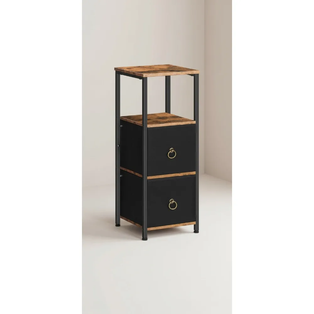 

4-уровневый угловой шкаф с 2 ящиками, полка для хранения в деревенском стиле для ванной комнаты, гостиной, компактный органайзер