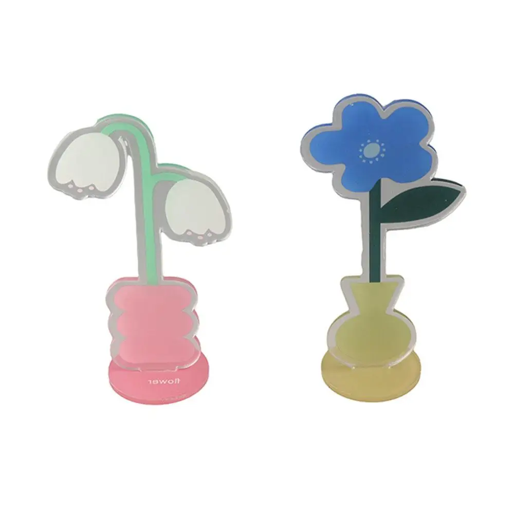 Flower Shaped Flower Photo Clip Memo Holder Portable Acrylic Flower Card Holder Creative Acrylic Flower Desk Paper Clip