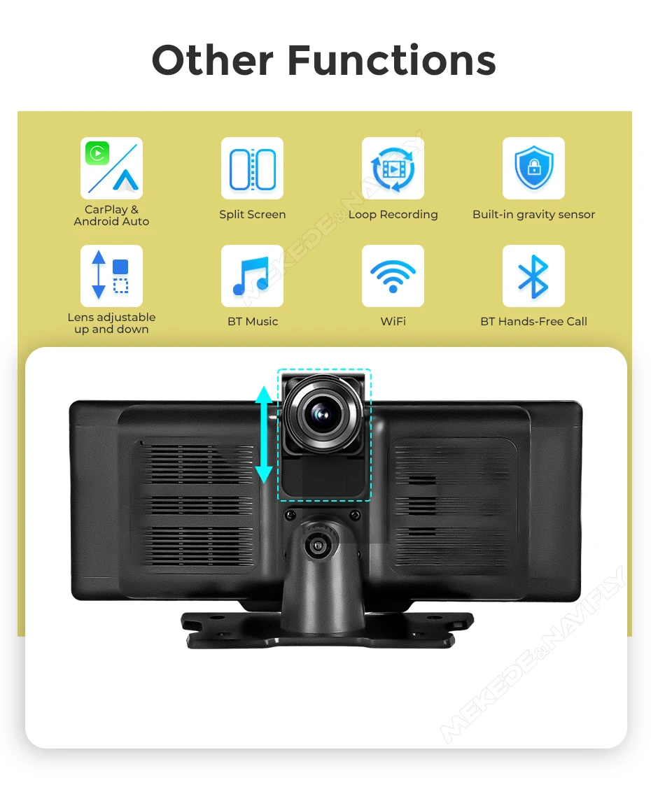 MEKEDE 6,86-zoll Universal Auto Radio Drahtlose Carplay Android Auto MP5 Player Multimedia Recorder FM AUX DSP BT – Detail 28